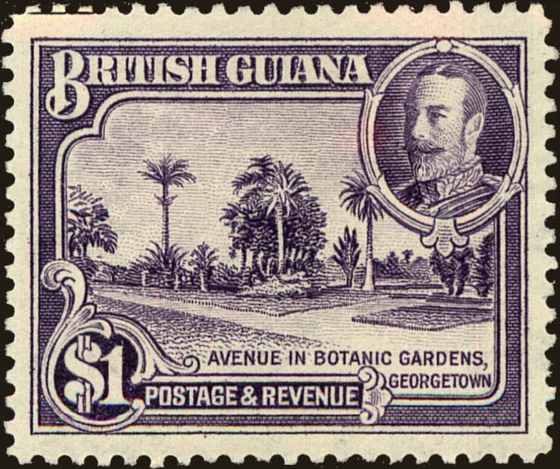 Front view of British Guiana 222 collectors stamp
