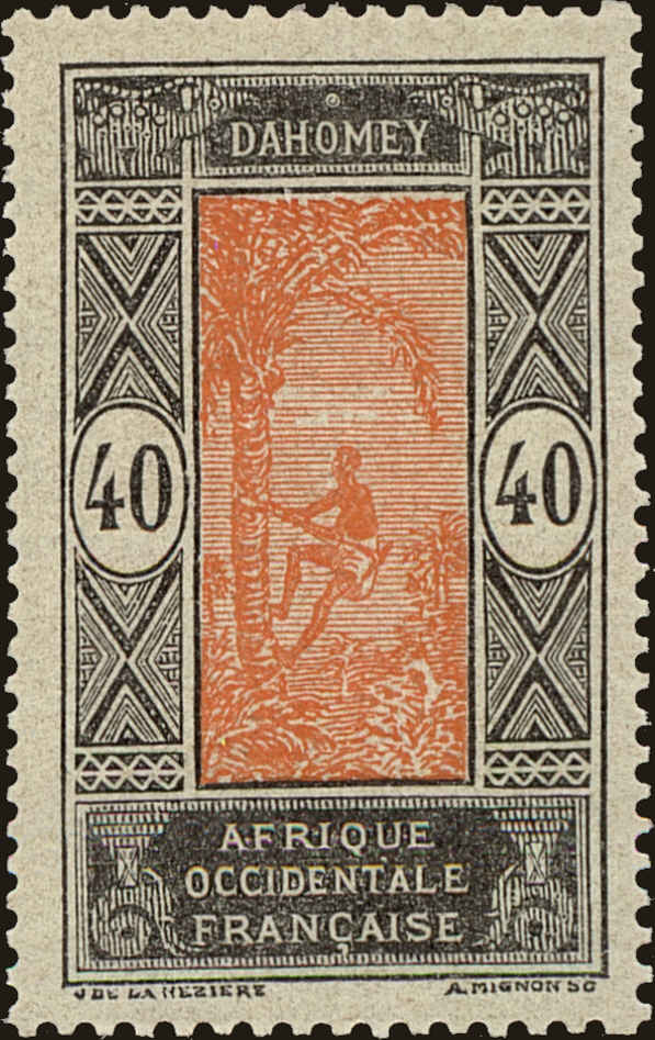 Front view of Dahomey 62a collectors stamp