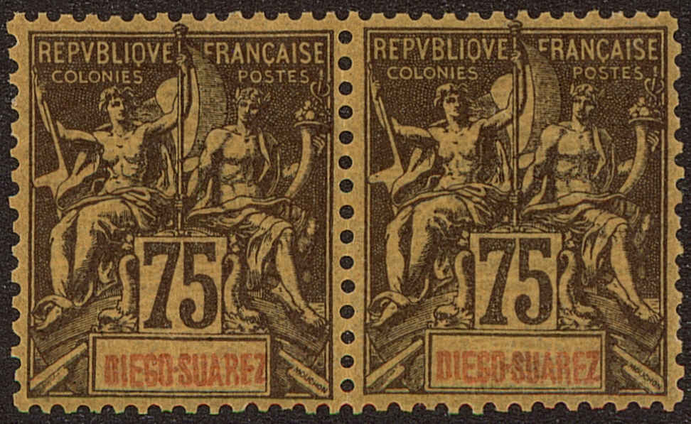 Front view of Diego Suarez 49 collectors stamp