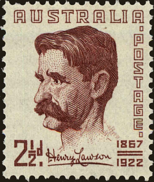 Front view of Australia 222 collectors stamp