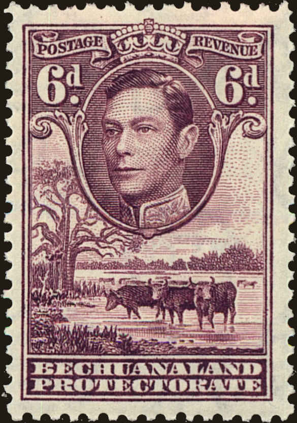 Front view of Bechuanaland Protectorate 130 collectors stamp
