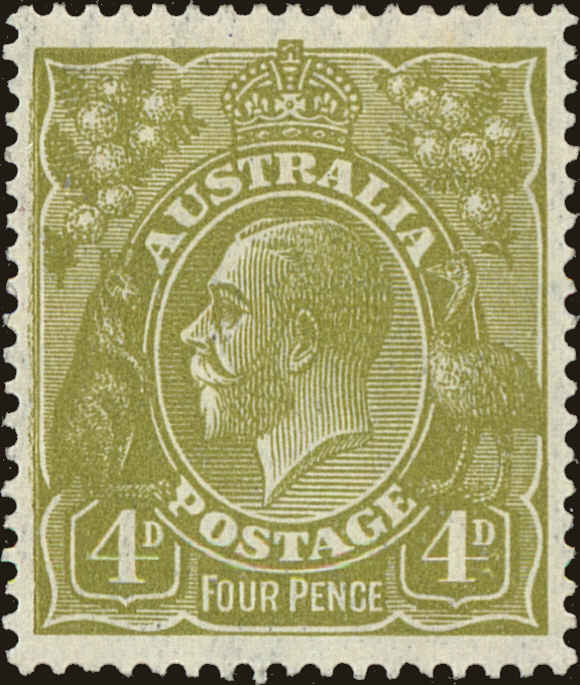 Front view of Australia 73 collectors stamp