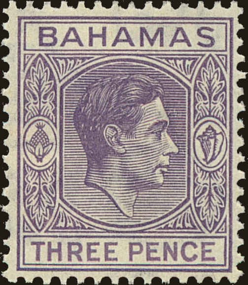 Front view of Bahamas 105 collectors stamp