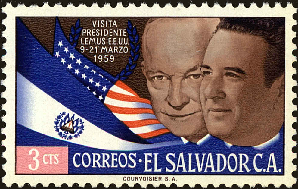 Front view of Salvador, El 703 collectors stamp