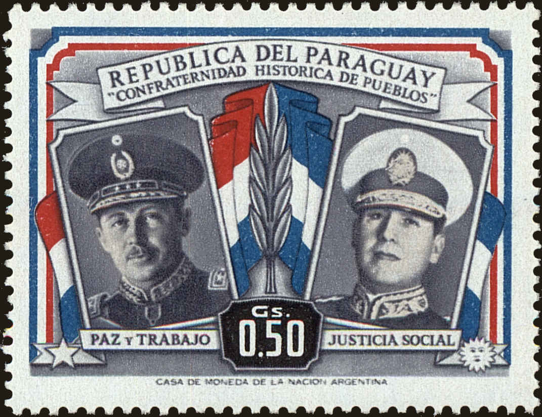 Front view of Paraguay 488 collectors stamp