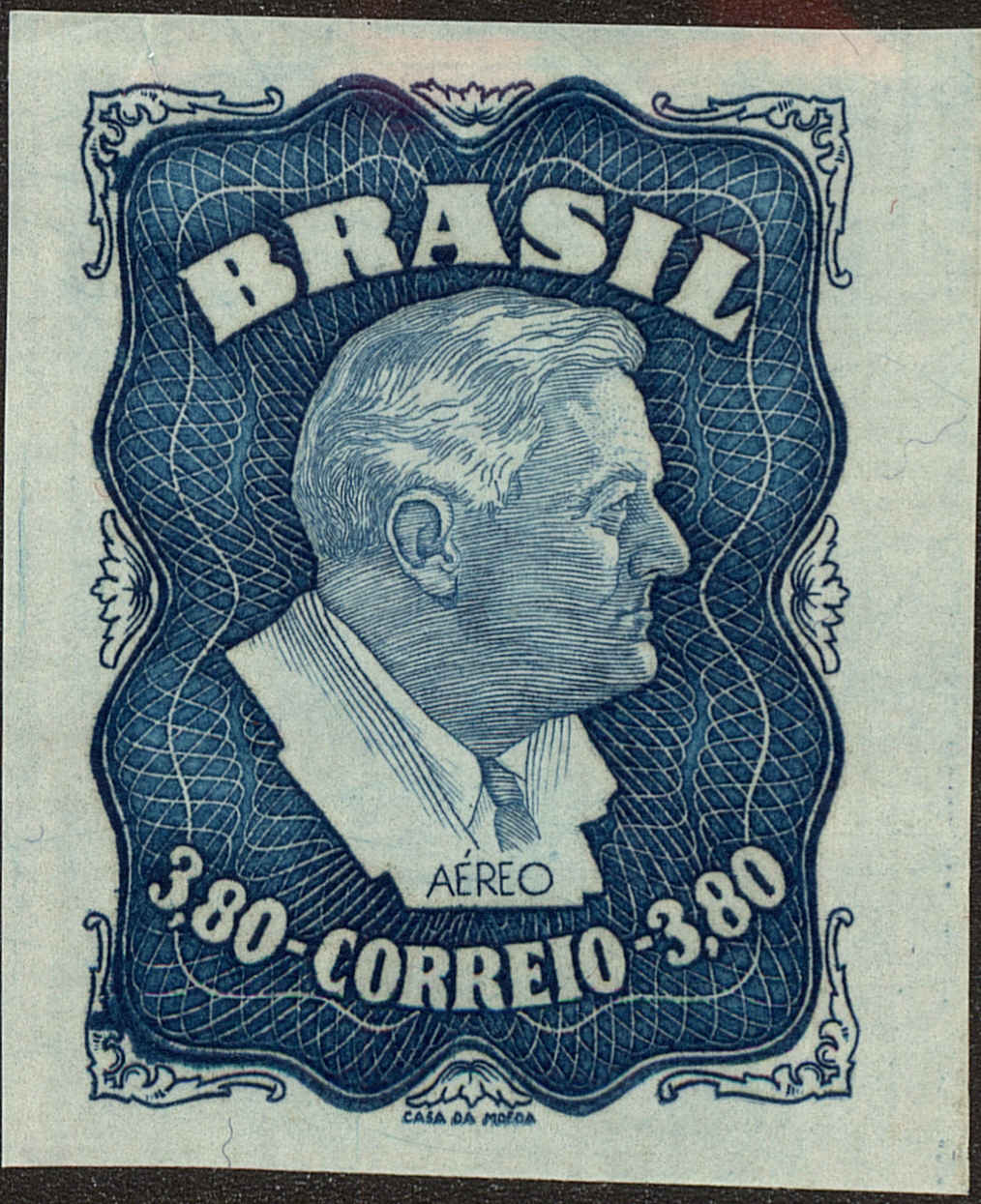 Front view of Brazil C76 collectors stamp