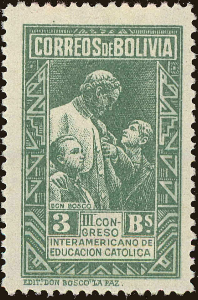 Front view of Bolivia 327 collectors stamp
