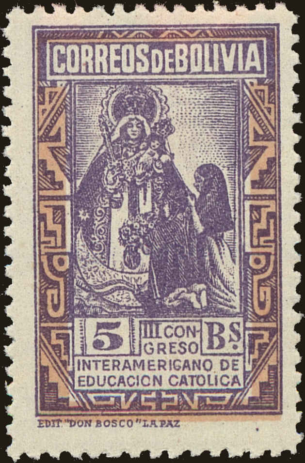 Front view of Bolivia 328 collectors stamp