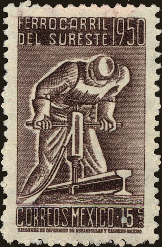 Front view of Mexico 870 collectors stamp