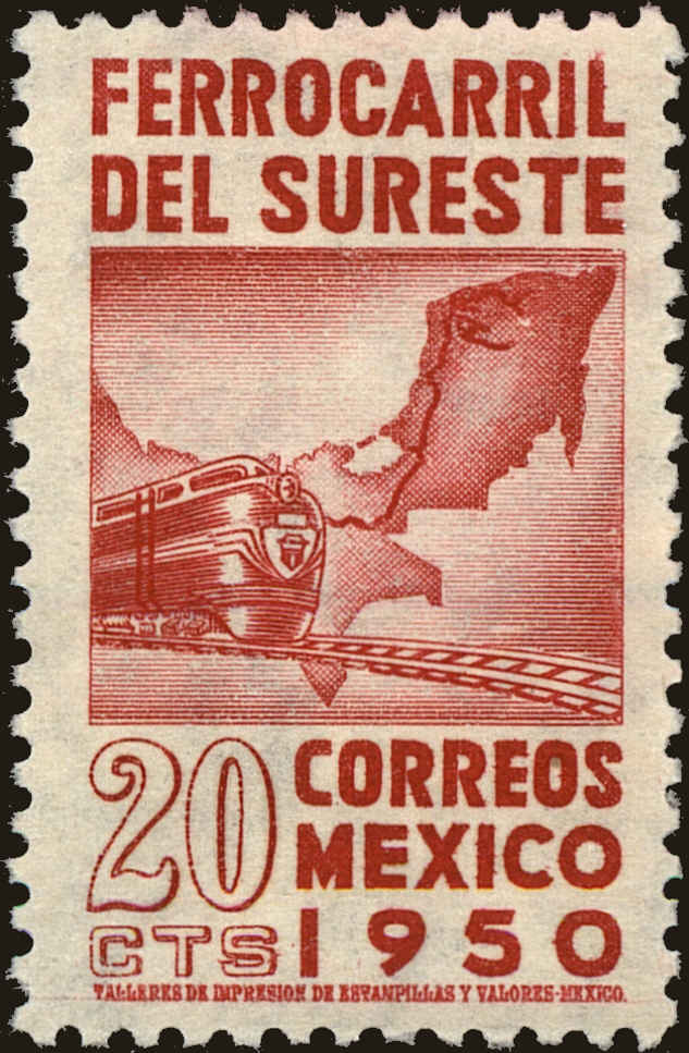 Front view of Mexico 871 collectors stamp