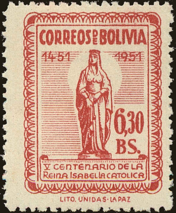 Front view of Bolivia 372 collectors stamp