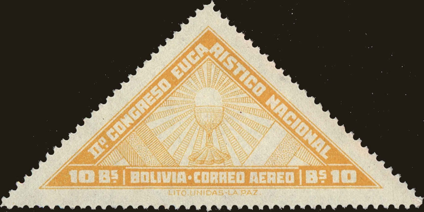 Front view of Bolivia C81 collectors stamp