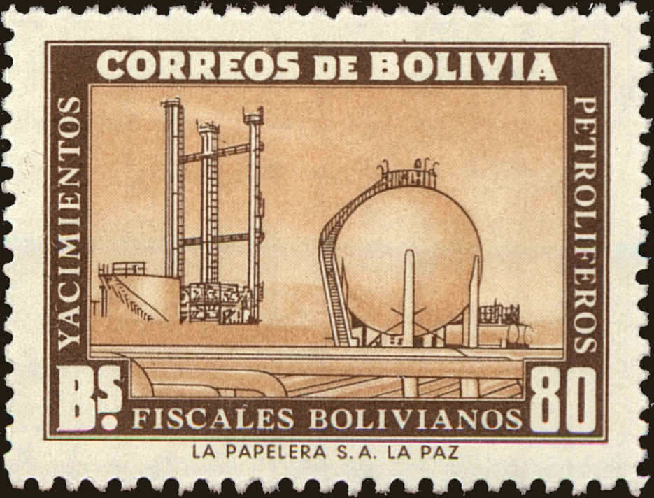Front view of Bolivia 392 collectors stamp