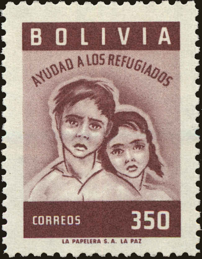Front view of Bolivia 419 collectors stamp