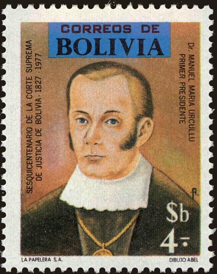 Front view of Bolivia 602 collectors stamp