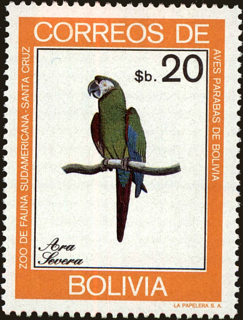 Front view of Bolivia 668 collectors stamp