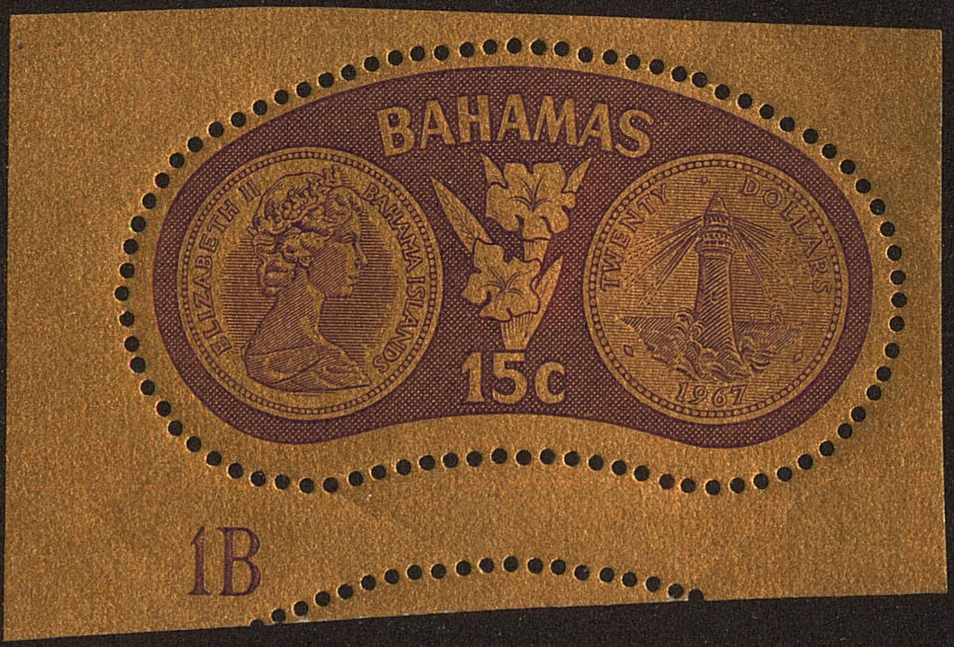 Front view of Bahamas 286 collectors stamp