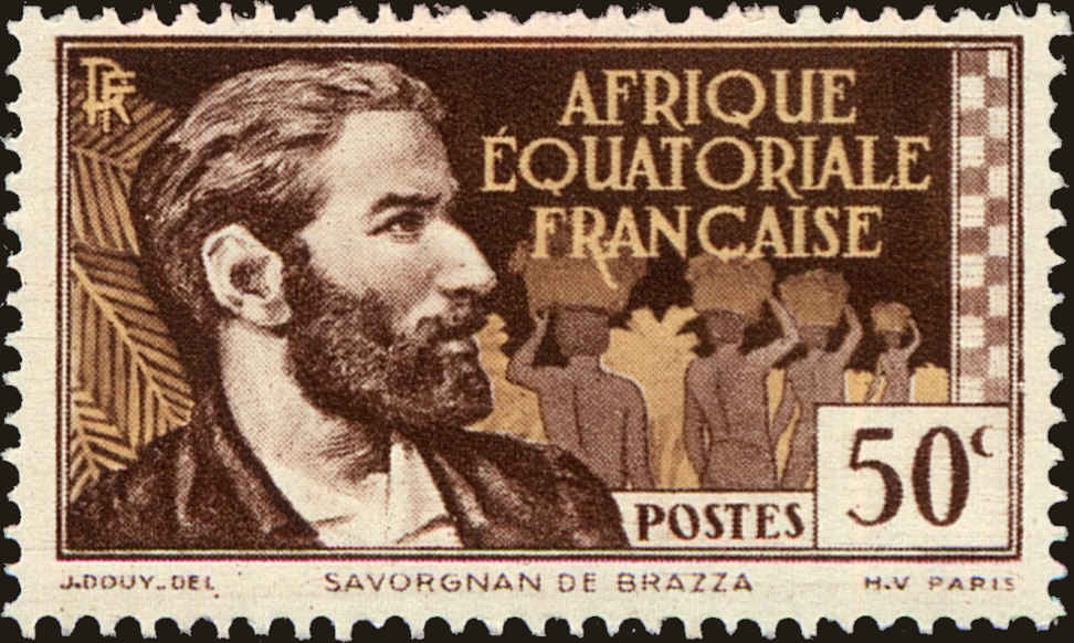 Front view of French Equatorial Africa 48 collectors stamp
