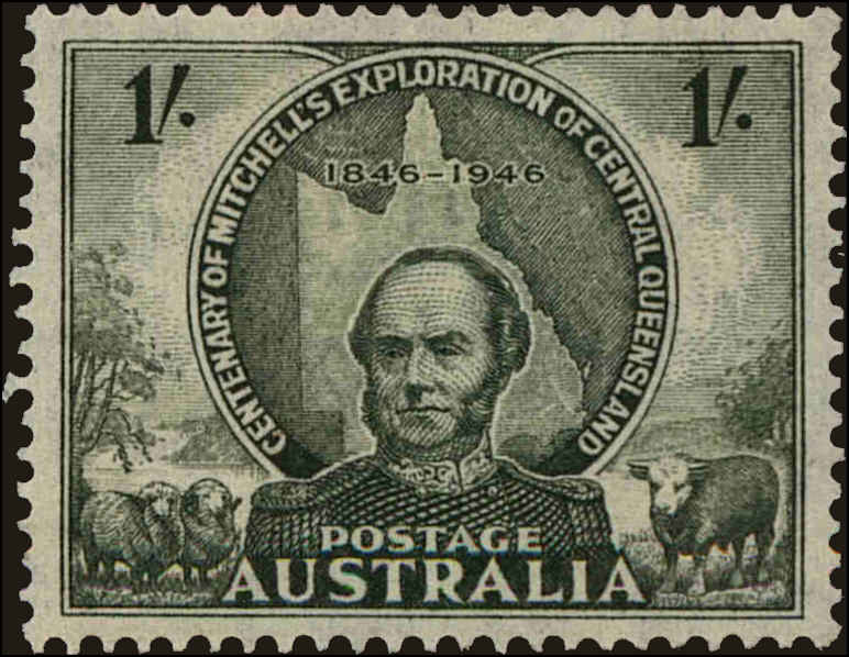 Front view of Australia 205 collectors stamp