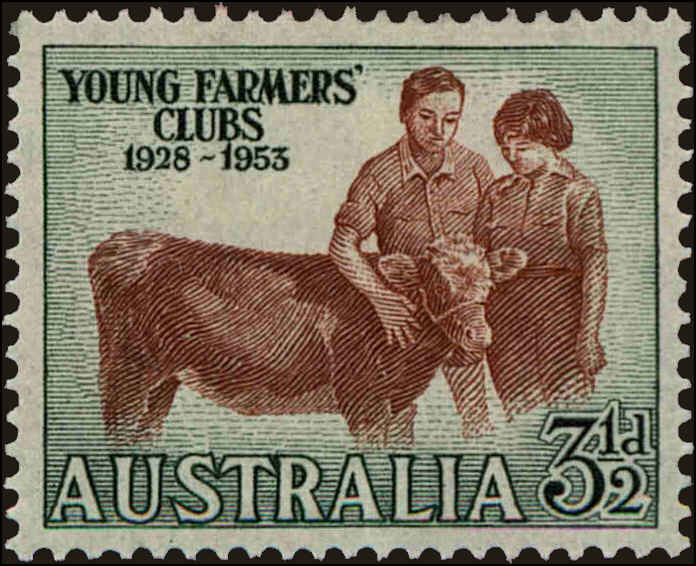 Front view of Australia 262 collectors stamp