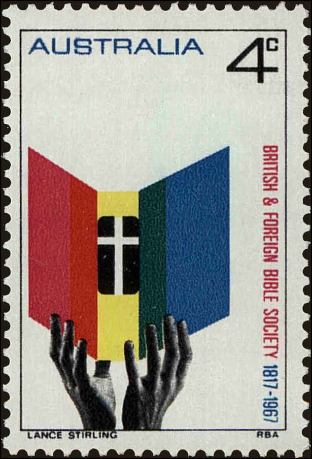 Front view of Australia 424 collectors stamp