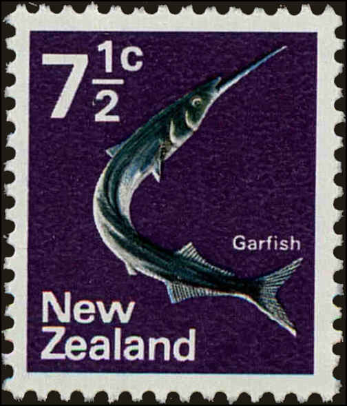 Front view of New Zealand 447 collectors stamp