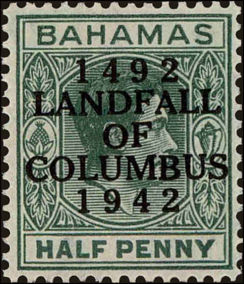 Front view of Bahamas 116 collectors stamp
