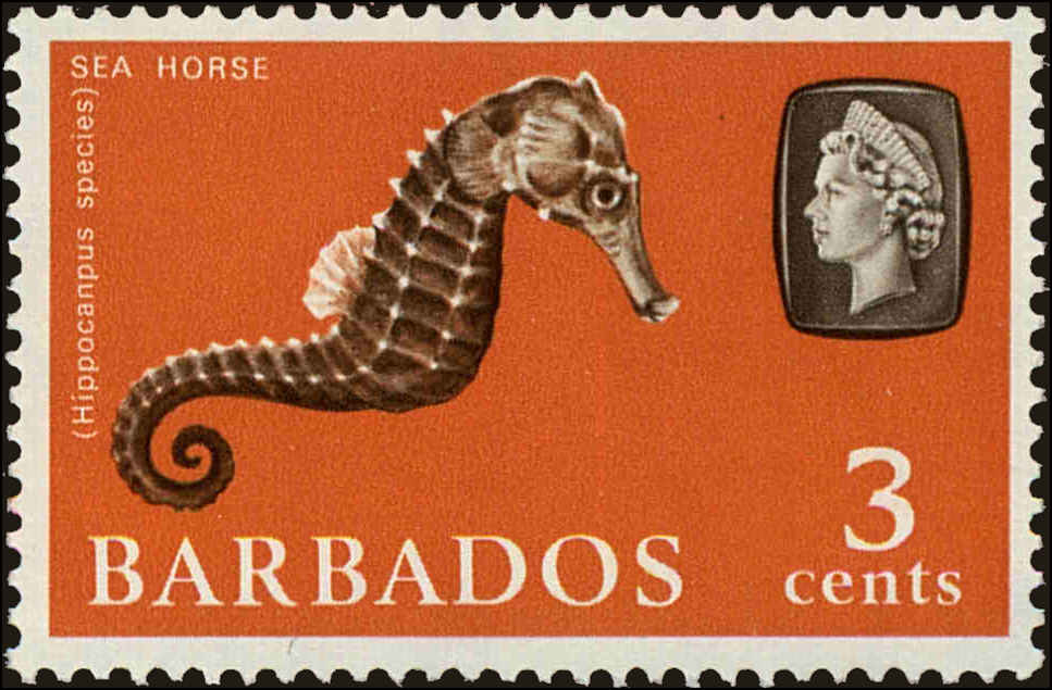 Front view of Barbados 269 collectors stamp
