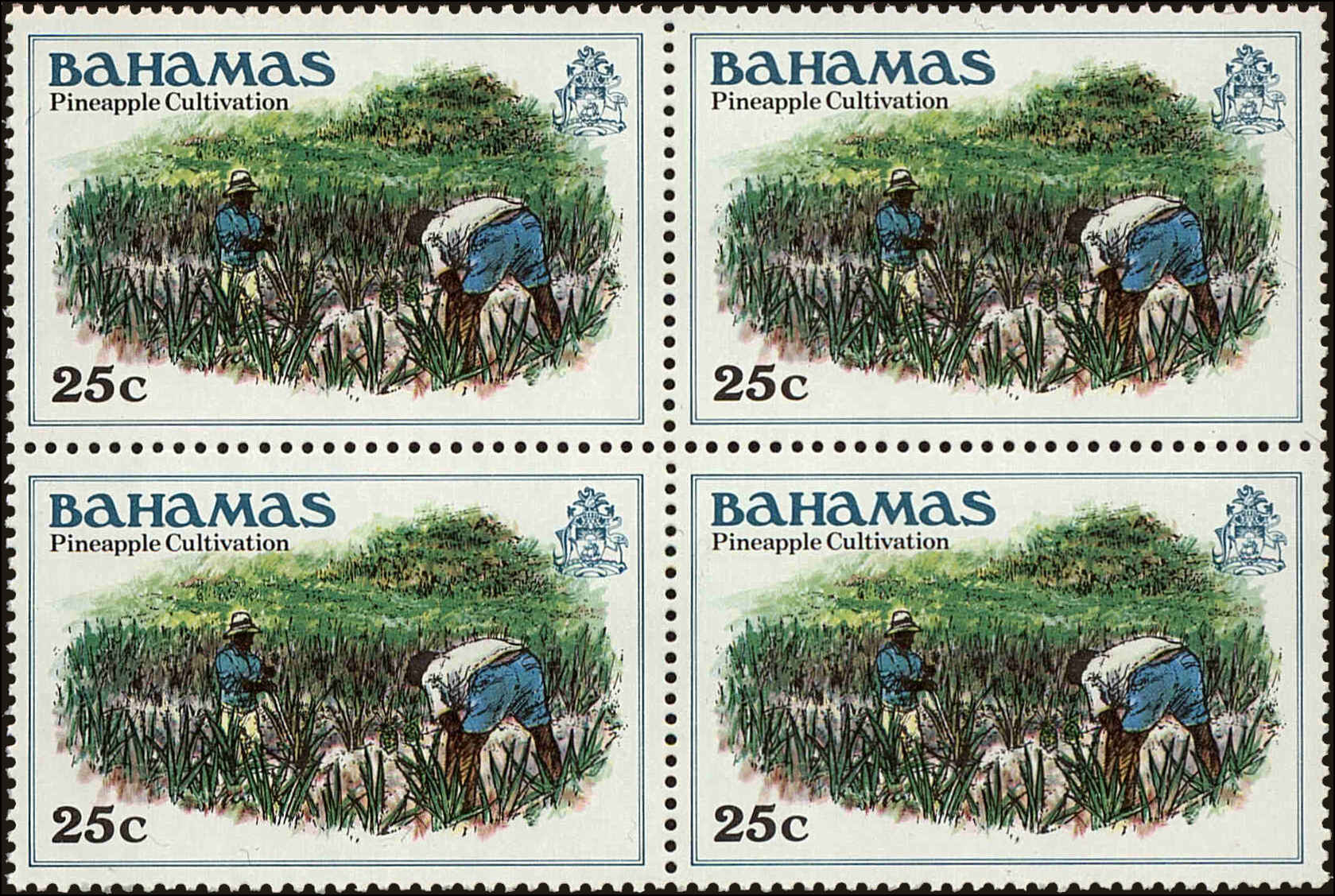 Front view of Bahamas 473 collectors stamp