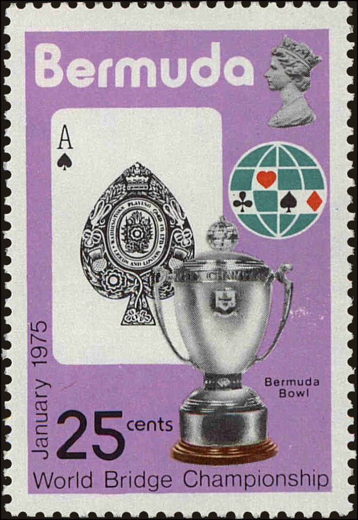 Front view of Bermuda 315 collectors stamp