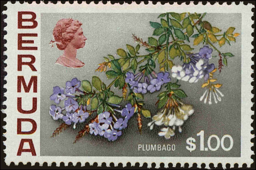 Front view of Bermuda 326 collectors stamp