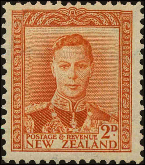 Front view of New Zealand 258 collectors stamp