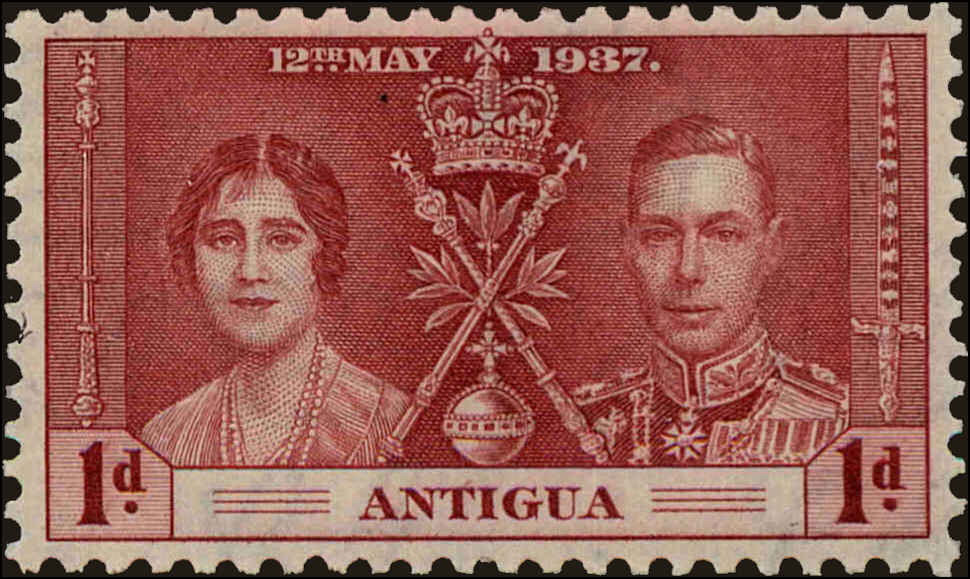 Front view of Antigua 81 collectors stamp