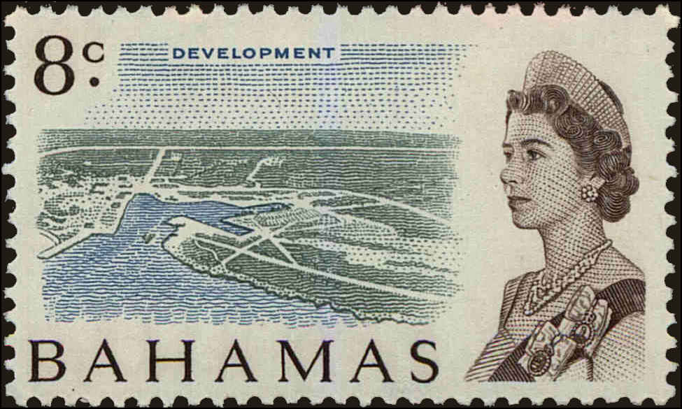 Front view of Bahamas 257 collectors stamp