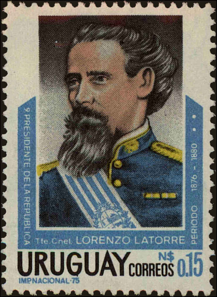 Front view of Uruguay 928 collectors stamp
