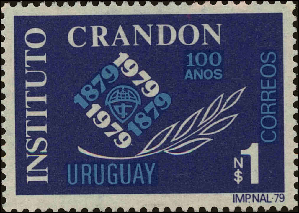 Front view of Uruguay 1044 collectors stamp