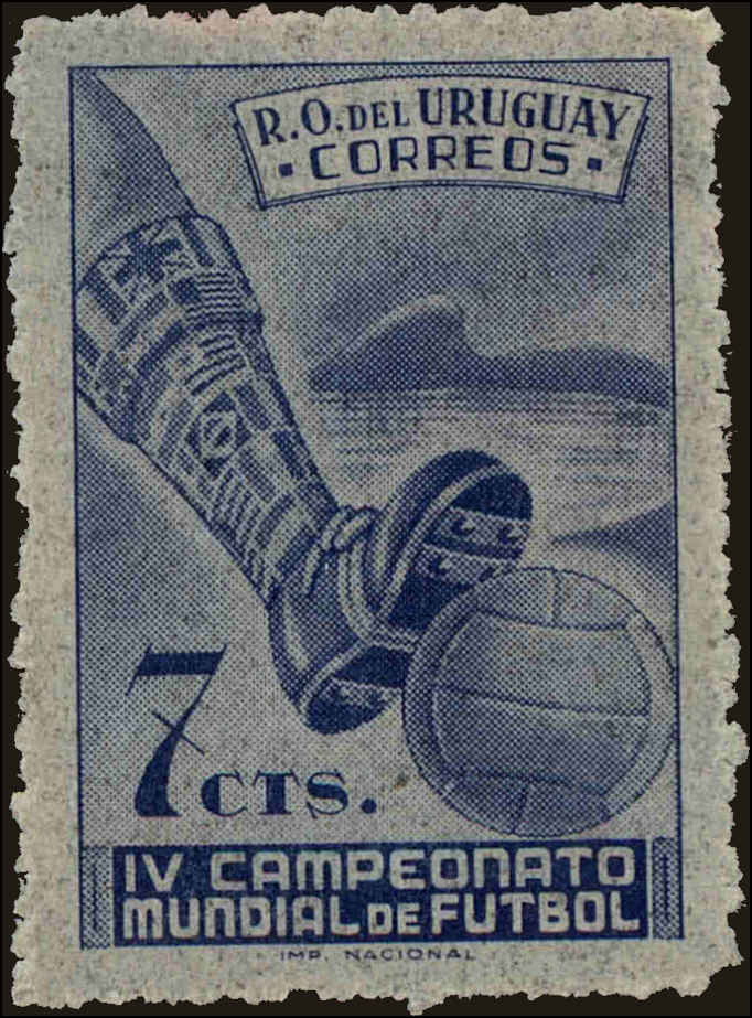 Front view of Uruguay 585 collectors stamp