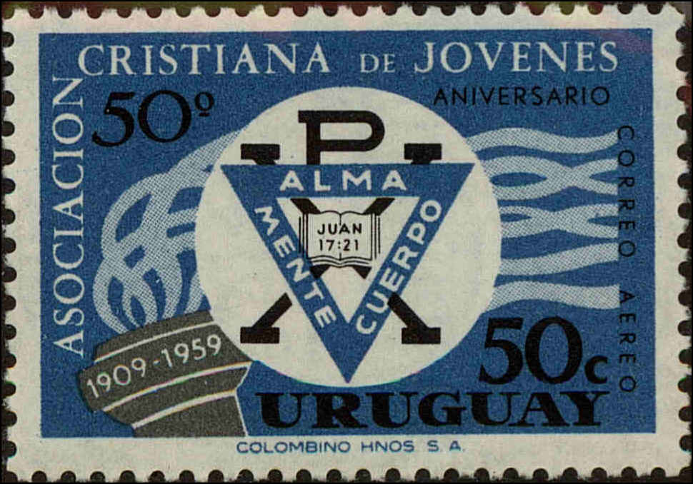 Front view of Uruguay C201 collectors stamp