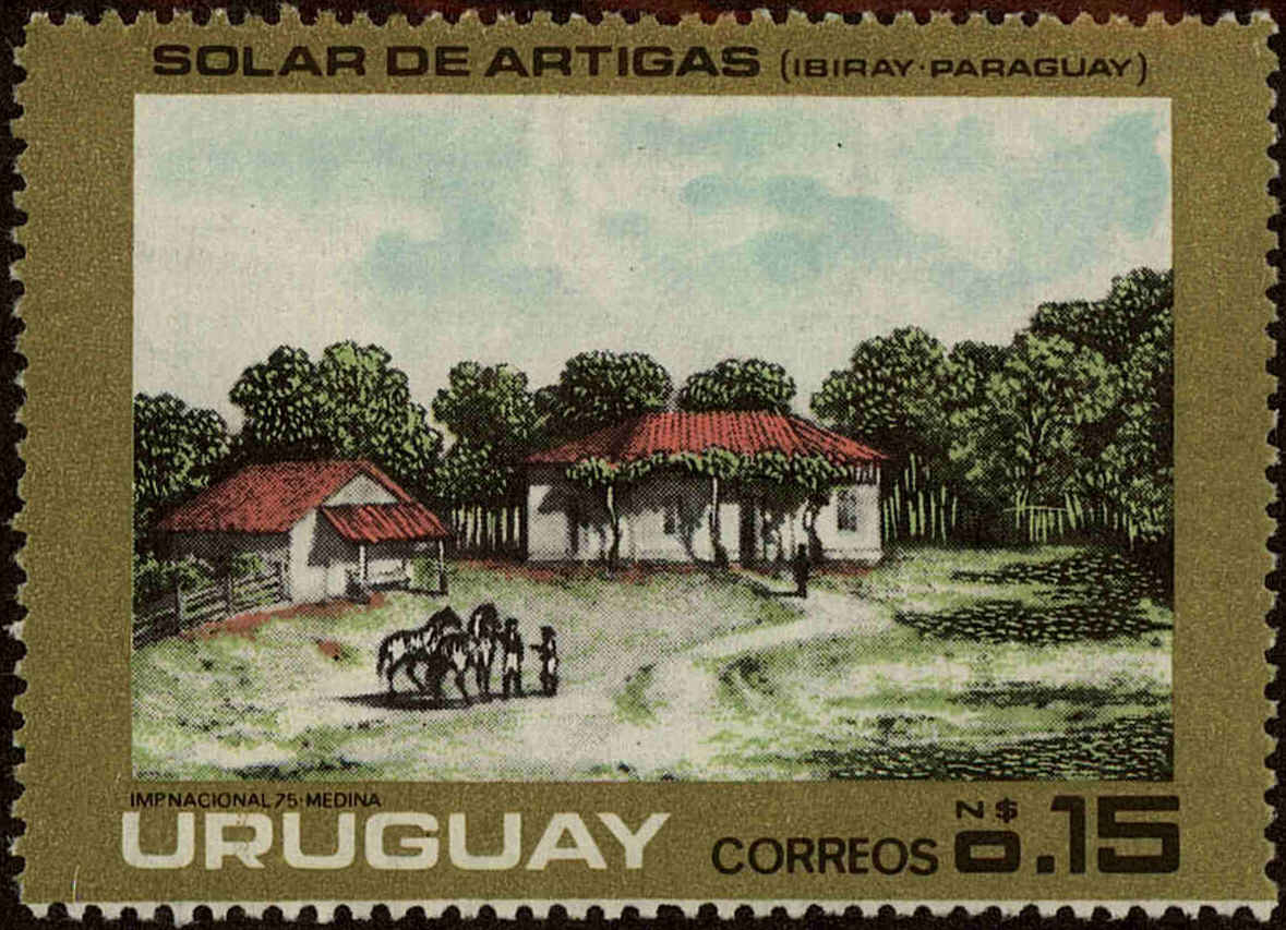 Front view of Uruguay 916 collectors stamp