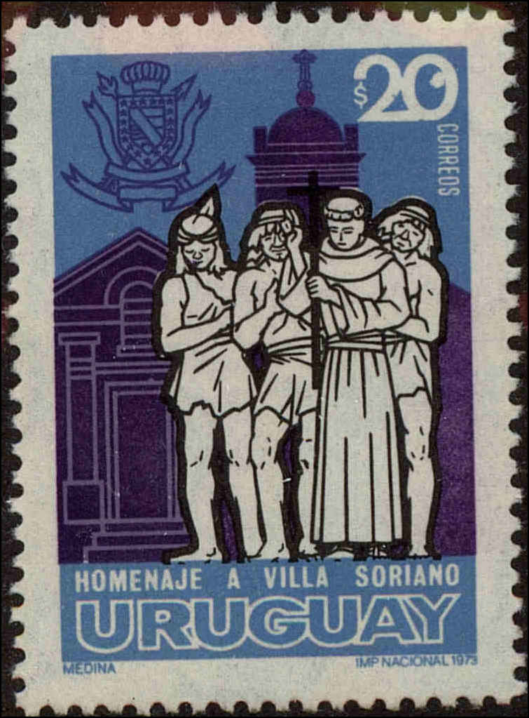 Front view of Uruguay 860 collectors stamp