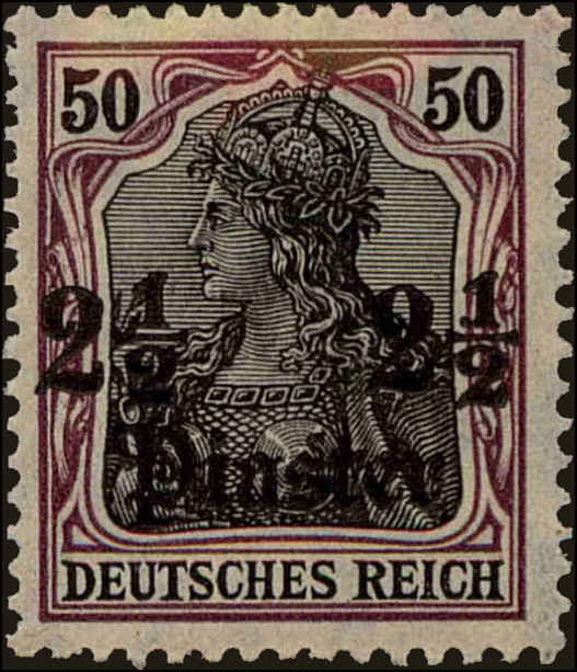 Front view of German Offices in the Turkish Empire 49 collectors stamp