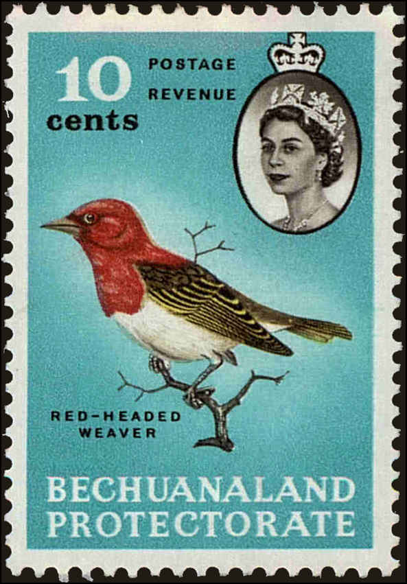 Front view of Bechuanaland Protectorate 186 collectors stamp