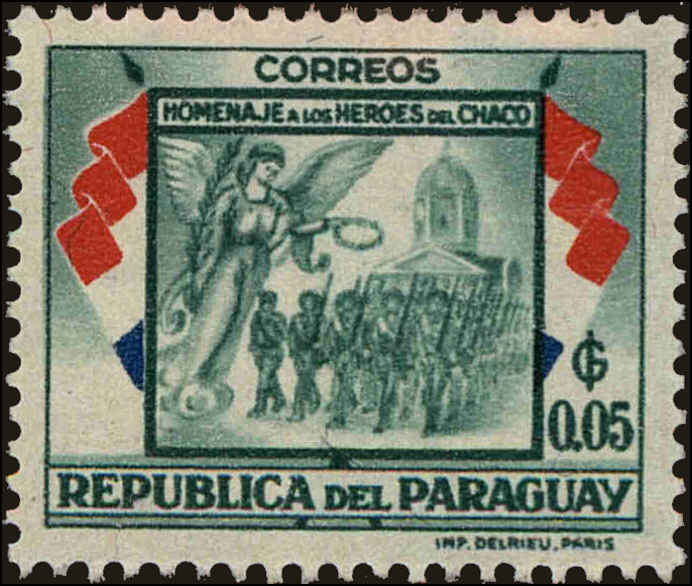 Front view of Paraguay 508 collectors stamp