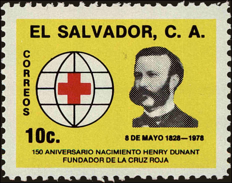 Front view of Salvador, El 900 collectors stamp