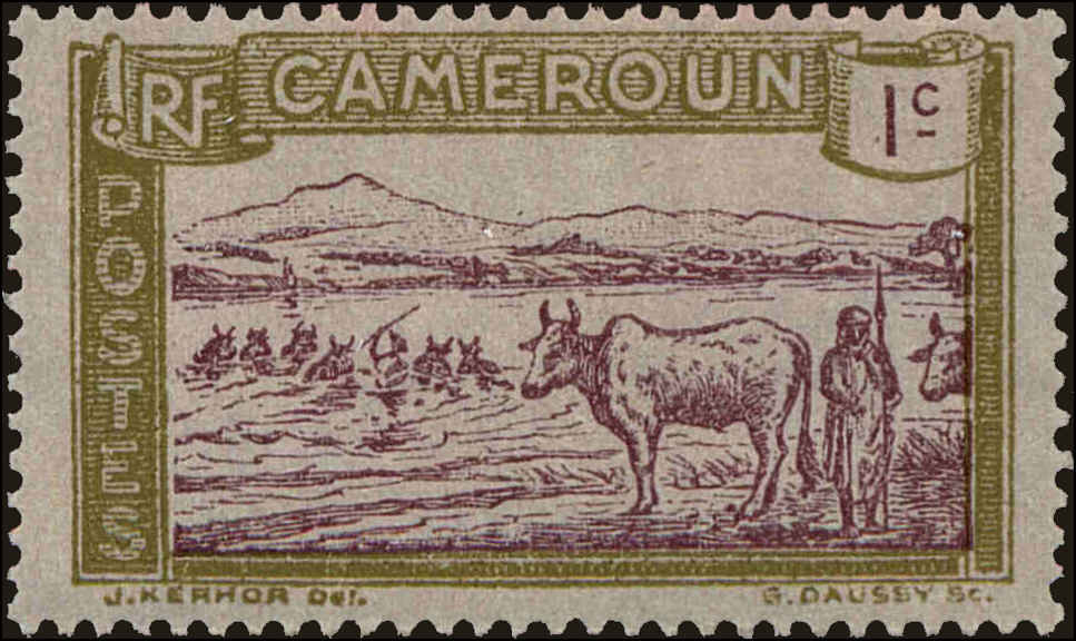 Front view of Cameroun (French) 170 collectors stamp