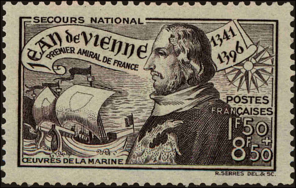 Front view of France B133 collectors stamp