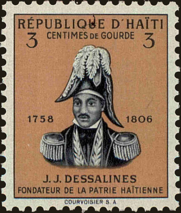 Front view of Haiti 406 collectors stamp
