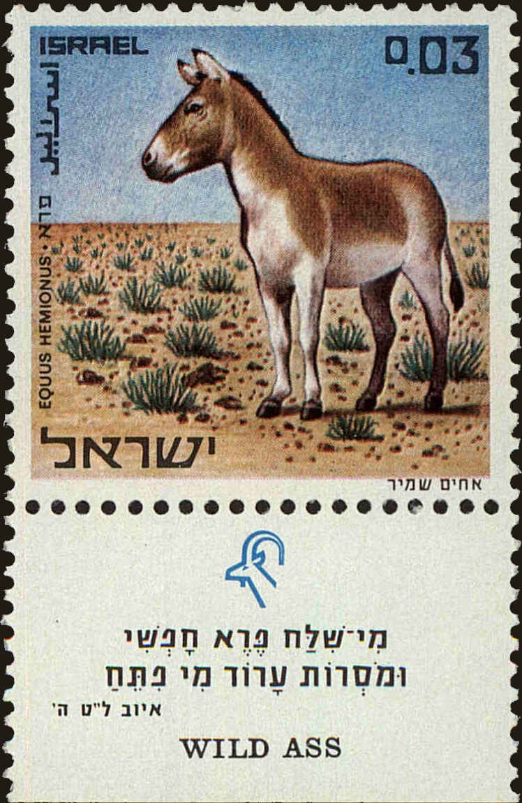 Front view of Israel 437 collectors stamp