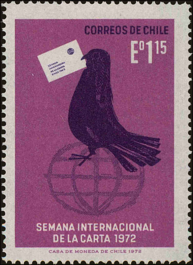 Front view of Chile 427 collectors stamp