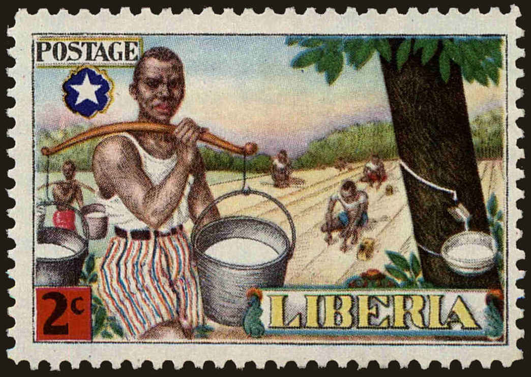 Front view of Liberia 310 collectors stamp